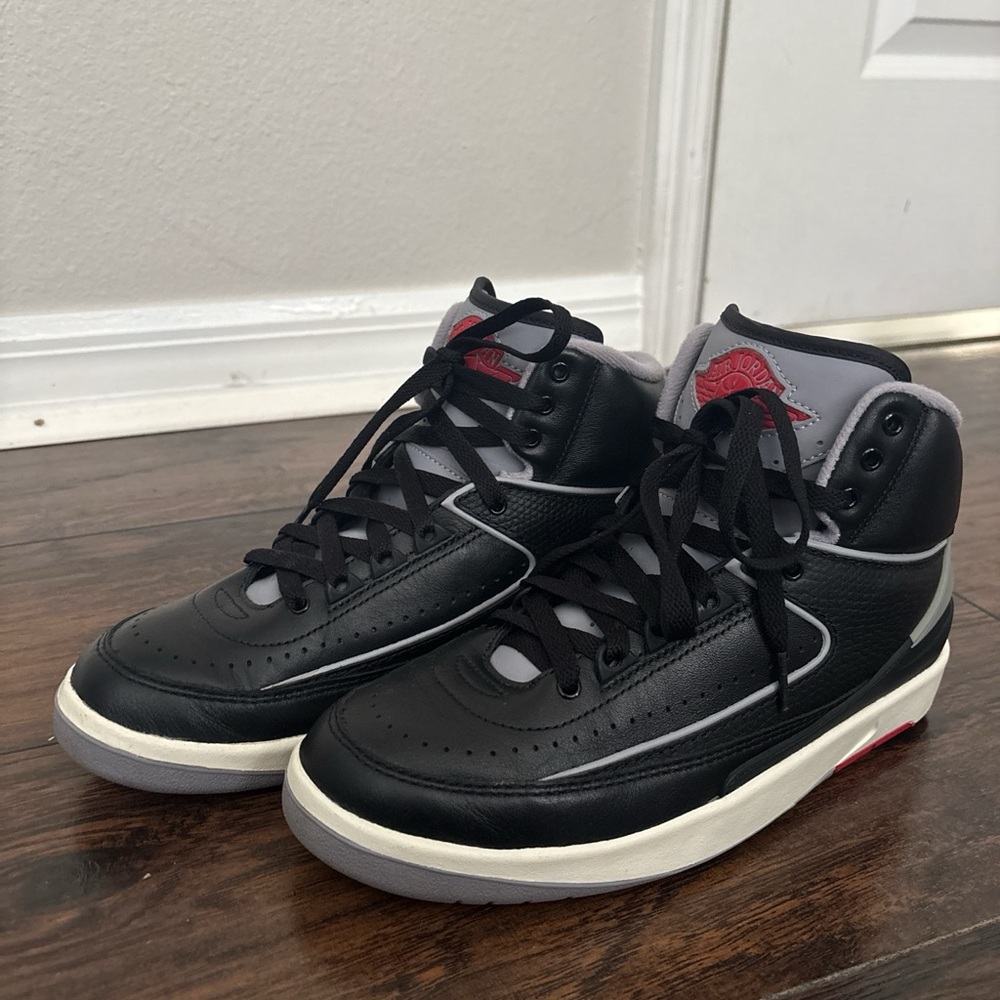 Jordan Black and Gray High-Top Sneakers